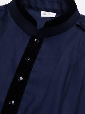 Navy multi style draped kurtas 2