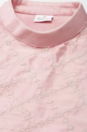 Pink embroidery angrakha kurtas