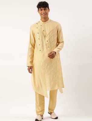 Gold side open layered kurtas 1