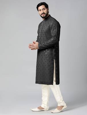 Black mirror embroidery kurtas 2