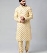 Gold mirror embroidery kurtas