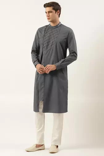 Grey cotton kurtas
