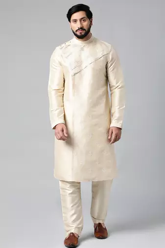 Beige embroidery kurtas