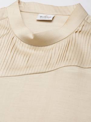 Beige pleated kurtas 2