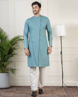 Teal cotton kurtas 1