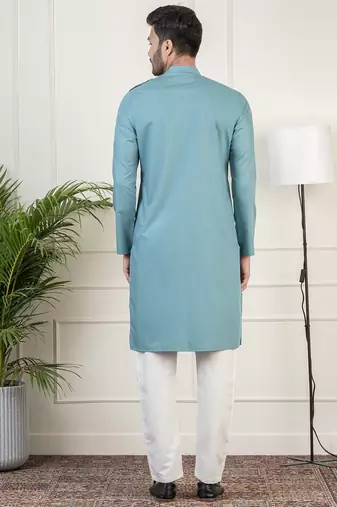 Teal cotton kurtas
