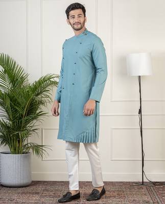 Teal cotton kurtas 3