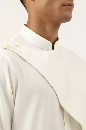 Off white layered style cotton kurtas