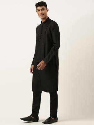 Black cotton layered kurtas 3