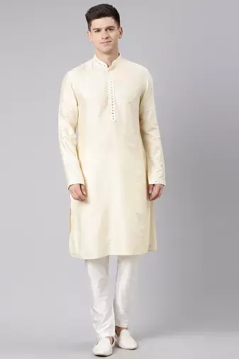 Beige embroidery kurtas