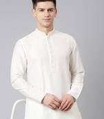 Cream dori embroidery kurta