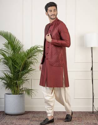 Maroon layered kurtas 3