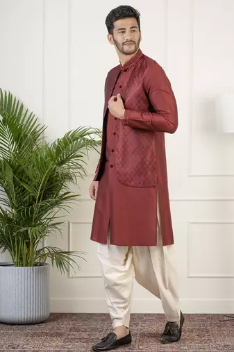 Maroon layered kurtas