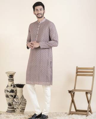 Grey rust printed kurtas 3