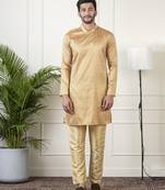 Gold harring bone print kurtas