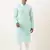 Aqua blue mirror embroidered gerogette kurtas