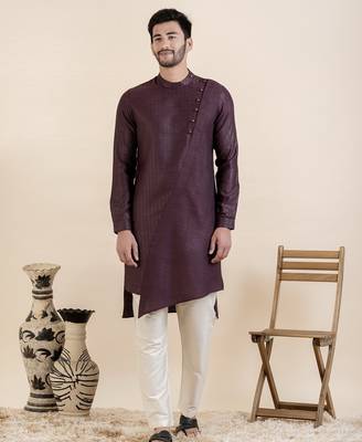 Wine asymetric kurtas 1