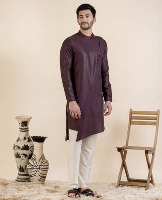 Wine asymetric kurtas 4