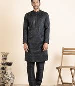 Black embroidered kurtas