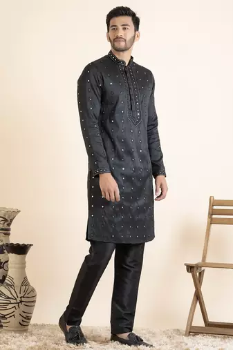 Black embroidered kurtas