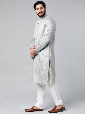 Grey embroidered kurtas 1