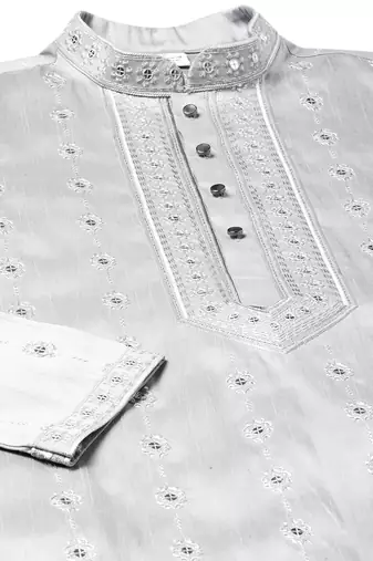 Grey embroidered kurtas