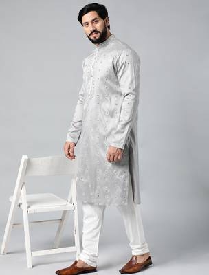Grey embroidered kurtas 4