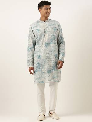 Light blue sequin embroidery kurtas 1