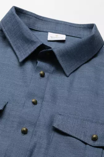 Denim blue cotton pathani with salwar