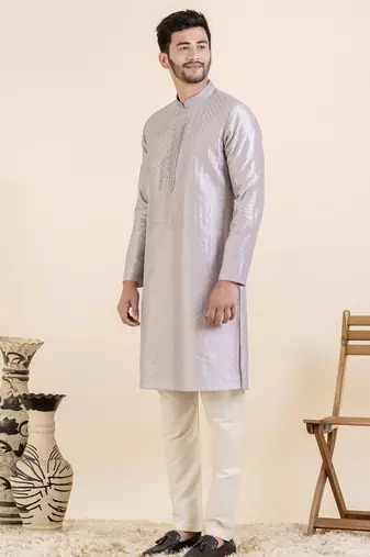 Lavender sequin kurtas