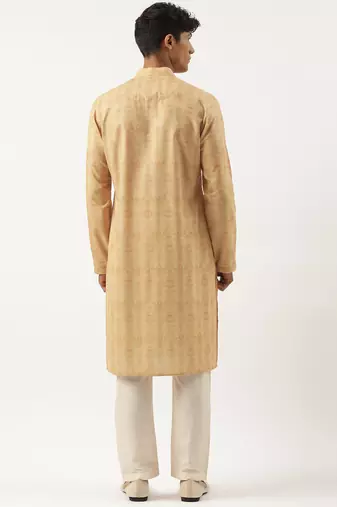 light brown printed kurtas