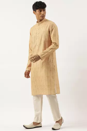 light brown printed kurtas