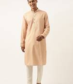 Peach printed kurtas