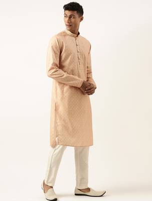 Peach printed kurtas 4