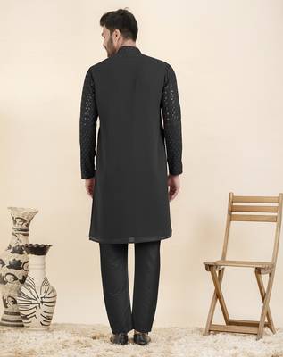 Black embroidered kurtas 2