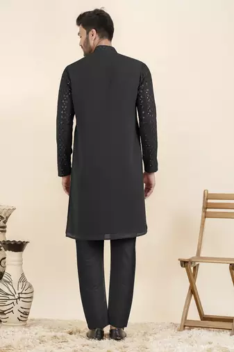 Black embroidered kurtas