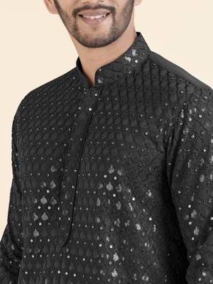 Black embroidered kurtas 4