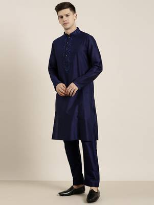 Navy dori embroidered kurtas 3
