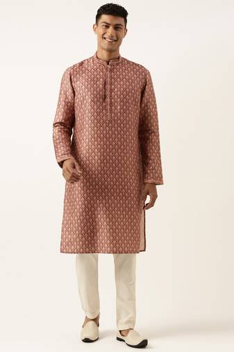 Wine baroque printed kurtas
