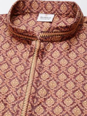 Wine baroque printed kurtas 2