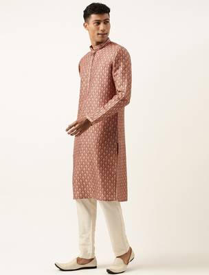 Wine baroque printed kurtas 3