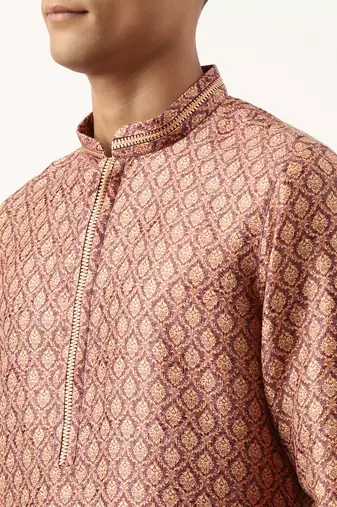 Wine baroque printed kurtas