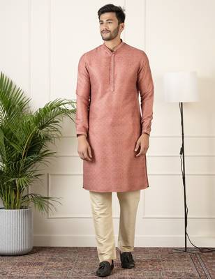 Red baroque printed kurtas 1