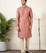 Red baroque printed kurtas