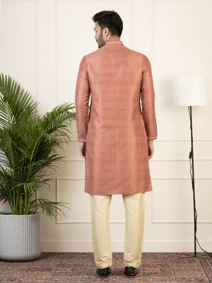 Red baroque printed kurtas 2