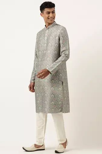 Grey printed kurtas