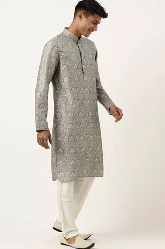 Grey printed kurtas