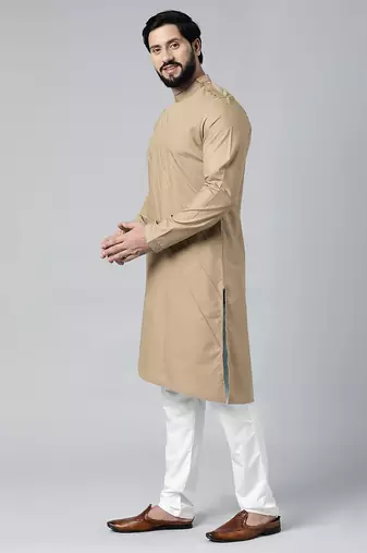 Beige pintux kurtas