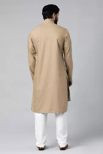 Beige pintux kurtas