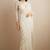 white Georgette sequin saree With Blouse Set